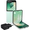 Samsung Galaxy Z Flip6 Smartphone AI pieghevole, Caricatore Incluso, RAM 12GB, 256GB, Dual SIM, Display 3,4" Super AMOLED/6,7" Dynamic AMOLED 2X, Fotocamera 50 MP, Mint [Versione italiana]
