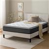 Zinus Materasso Matrimoniale Tight Top 160x190 cm - 160x190 a molle insacchettate Ortopedico -Materasso ibrido con 3 cm di schiuma confortevole -Altezza 25 cm -Comfort Ergonomico -Certificato OEKO-TEX