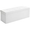SONGMICS Cassapanca Contenitore 120L, Pouf Contenitore, Panca Poggiapiedi Pieghevole, Capacità di Carico di 300 kg, Seduta Imbottita, Bianco LSF702.