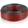 Electraline 10839 Cavo Hi-Fi 03VH-H per Altoparlanti, Sezione 2x0.75mm, 50 mt, Nero/Rosso