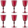 Excelsa Country Set 6 Calici Rossi, Plastica Riutilizzabile, Capacità 250 Ml.