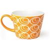 Excelsa Etnika Tazza Jumbo 415 ml, Porcellana, Arancio, 8 Centimeters cm