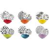 Excelsa Black Fishes Servizio Piatti 18 Pezzi, Porcellana e Stoneware, Decoro Multicolore, 6 Persone