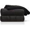 Amago Coperta, Effetto Cashmere, 130 x 170 cm - Nero