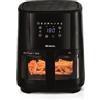 Ariete 4626 Friggitrice ad aria 6L, 1300 W, Capacità 6L, Capacità di cottura 2,5kg, 8 programmi preimpostati, Temperatura fino a 200°, Cestello trasparente per controllo cottura, Nero