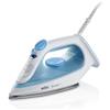 Braun TexStyle 1 SI1029BL, Ferro da Stiro Antiaderente, 120g/min Colpo Vapore, Sistema Decalc & Funzione Spray, Riscaldamento Rapido (35s), Adatto Acqua Rubinetto, EcoMode, Serbatoio 220ml, 1900W, Blu