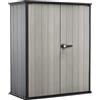Keter Armadio Porta Attrezzi da Esterno High Store Plus, ideale per il giardino, 140x73,6x170,4H cm, 1400L