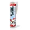 Fischer SAS Bianco, Silicone Sigillante Antimuffa interno/esterno a Base Acetica per Ambienti Sanitari come Bagno, Doccia, Ceramica, 9361