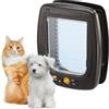 Ferplast Gattaiola, Porta per Gatti e Cani, Entrata e uscita controllabile 4 vie, Protezione da Correnti d'Aria, Porticina per Cani Gatti, Taglia M, Marrone