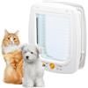Ferplast Gattaiola, Porta per Gatti e Cani, Entrata e uscita controllabile 4 vie, Protezione da Correnti d'Aria, Porticina per Cani Gatti, Taglia M, Bianco