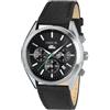 BREIL - Orologio Uomo Collezione MANTA CITY TW1608 - Orologio da Polso Solo Tempo con Quadrante Analogico Grigio - Movimento VD53 TIME MODULE - Orologio al Quarzo - Bracciale in Pelle Nera