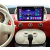 ACAVICA Autoradio per Fiat 500 2007-2015 Android 14 2+64GB Car Stereo con Schermo Wireless Carplay Touch Screen Radio GPS Navi Bluetooth DSP WiFi RDS (Bianco)