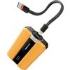 VEEKTOMX Power Bank PD30W 10000mAh Powerbank Powerbank piccolo con cavo a doppia porta USB C Compatibile con iPhone Samsung Google Pixel Tablet ecc. (Giallo)
