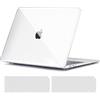 TECOOL Cover per MacBook Air M1 (A2337) e MacBook Air 13 Pollici Retina 2020 2019 2018 (A2179 A1932), Custodia Rigida Protettiva Sottile in Plastica e Copritastiera UE, Cristallo Trasparente