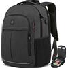 Cafele Zaino del computer portatile, grande TSA 17,3 pollici di viaggio portare su zaino, Borsa per studenti universitari con porta USB, zaino della scuola per adolescenti Uomini Donne, grigio