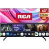 RCA Smart TV 43 Pollici QLED 4K, HDR, Dolby Audio, Sistema Operativo Android, Tuner DVB-T2/S2, HEVC 10, Serie QD
