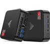 NiPoGi E3B Mini PC, AMD Ryzen 7 5700U 32GB Dual DDR4 512GB SSD, Micro Desktop Computer con Radeon RX Vega 8 Support 4K HDMI+DP+Type-C, WiFi 6,BT5.2 per Business/Home/Office/Light Gaming