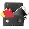 AXELENS Custodia A Portafoglio Belt Bag per Uomo e Donna Orizzontale Universale Con Passante Cintura Per Cellulare Fino a 6 Pollici con Chiusura con Clip In Simil Pelle Texturizzata - NERA