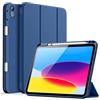 JETech Custodia per iPad (A16) 11a/10a Generazione (2025/2022) con Portapenne, Cover Tablet Sottile con Retro in Morbido TPU con Auto Svegliati/Sonno (Navy)