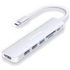 LENTION Hub USB C con HDMI 4K@30Hz, PD 100W, Lettore di Schede SD/TF, USB 3.0 e 2.0, Adattatore USB C a USB Compatibile MacBook Pro 2024-2016, Nuovo Mac Air, iPhone Serie 16/15 e Altro(CE18, Argento)