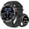 AVUMDA Smartwatch Uomo Orologio, 1,52" Smart Watch Militare con Chiamate Bluetooth Contapassi Cardiofrequenzimetro Pressione Sanguigna Monitoraggio Sonno SpO2 Orologio Sportivo IP68 per Android iOS