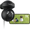 Reolink 4K PTZ Telecamera di sicurezza esterna Wi-Fi 6, Telecamera Spotlight con tracciamento automatico 8MP, Rilevamento intelligente di persone/veicoli/animali, E1 Outdoor Pro (Nero)