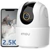 Imou 4MP Telecamera Wi-Fi Interno Videocamera Sorveglianza 2.5K, Rilevamento Umano, Audio Bidirezionale, Tracciamento di Movimento con Sirena, Compatibile con Alexa, Rotazione a 360°, 2.4Ghz Ranger 2C