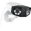 Reolink 16MP PoE Telecamera Esterno, Doppio Obiettivo per Vista Panoramica a 180°, Rilevamento di Uomo/Veicolo/Animale, Audio Bidirezionale, Faretti, Supporta Registrazione Continua 24/7, Duo 3 PoE