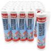 Fischer 25 pezzi Silicone Acetico Multiuso SAM 280 ml, Trasparente, per Applicazioni in Ambienti Interni ed Esterni