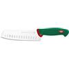 Sanelli Premana Professional Coltello Giapponese Olivato, Acciaio, Verde/Rosso, 31.0x3.0x6.0 cm