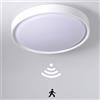 Etrogo Plafoniera LED con Sensore di Movimento e Crepuscolare 12 Watt 1200Lm Bianco Caldo,3 Range di Rilevamento Regolabile,Auto on/off per Garage Portico Corridoio Seminterrato-24cm