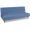 Lydevo Copridivano 3 Posti Senza Braccioli Elasticizzato Universale, Copridivano Letto Pieghevole Clic Clac Lavabile Rimovibile Estraibile, Fodera per Divano Futon per Soggiorno Casa,Grigio Blu