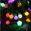 BrizLabs Catena Luminosa Esterno Solare, BrizLabs 6.5M 30 LED Ghirlanda Luci Interni Solare Impermeabile 8 Modalità Luci di Natale per Giardino, Patio, Portico, Natale, Matrimonio, Festa, Multicolore