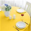 Romanstile Tovaglia Rotonda Ø120 Giallo Brillante Antimacchia - Copri Tavolo per Terrazza, Pasqua, Picnic, Decorazione di Primavera, Idrorepellente 2-4 Posti