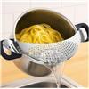 com-four® Colino a Forma di Mezzaluna - Scola Pasta per Ciotole, padelle e pentole da 24 cm - scolapasta in Acciaio Inox