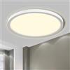 LQWELL® Plafoniera Lampada da soffitto a LED, Lampada da bagno impermeabile IP44 Rotonda Piatta 18W 4000K 1980LM Sottile per Soggiorno Bagno Camera da letto Cucina Seminterrato Ufficio, 220 * 24mm