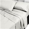 INTRECCI Completo Lenzuola Matrimoniali in Raso di Cotone Matrimoniali, Biancheria da Letto Parure Lenzuolo con Angoli Lenzuolo Teso e Federe in Raso 2 Piazze Crema