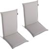 LILENO HOME Malt - Cuscini per sedia da giardino, set da 2 pezzi, con schienale alto, in crema, comodi cuscini per sedie da giardino