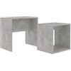 vidaXL Set Tavolini da caffè Grigio Cemento 48x30x45 cm in Truciolato