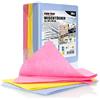 com-four® 30x panni per la casa - panni per la pulizia estremamente assorbenti e resistenti in viscosa - salviette multiuso in 3 colori - riutilizzabili (30x38-30 pezzi - 3 colori)