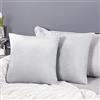 Deconovo Set da 2 Federe Cuscini 45x45 CM per Divano Camera da Letto, Copricuscini Moderne Morbido Resistente, in Velluto, con la Cerniera Invisibile, Grigio Chiaro