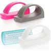 com-four® 4x Spazzola per Mani - Spazzola con Manico per Unghie - Spazzola per Lavaggio Mani - Spazzola per pulire in Blu, Bianco, Rosa e Grigio (04 pezzi - mix di colori 3)