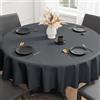 Romanstile - Piccola tovaglia cerata rotonda, per uso in esterni, in PVC, lavabile, impermeabile, antimacchia, per tavolo da giardino, balcone, tavolino da salotto, 80 cm, grigio scuro