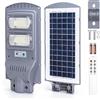 Aigostar Lampione Solare da esterno con Sensore di Movimento,Faro LED esterno con pannello solare da 100W con Telecomando,Faretti Solari Impermeabile IP65 6500K,Per Cortile,Strada(Senza staffa)