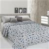 PENSIERI DELICATI Copriletto Matrimoniale 260 x 280 cm, 100% Cotone Pique, Ideale Come Telo Arredo, Coperta Salva Letto 2 Piazze, Fantasia Oceano Bianco, 100% Made in Italy