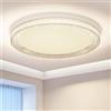 Kuwork Plafoniera LED Soffitto 48W 4800lm, Lampadario Camera da Letto, IP44 Impermeabile Lampada per Bagno Cucina Soggiorno Corridoio, 4000K Bianco Neutro, Ø30 cm