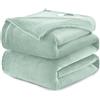 WAVVE Coperta Plaid Divano Pile di Flanella 260gsm - 130x150 cm, Verde Chiaro - Coperta Letto Singolo 150x130, Copridivano Caldo e Morbido