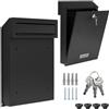 HardwareStore Hardware Store Cassetta delle lettere per recinzione, formato C4, recinzione posteriore a doppia asta (nero opaco RAL 9017)