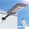 Aigostar Lampione Solare da esterno con Sensore di Movimento,Faro LED esterno con pannello solare da 200W con Telecomando,Faretti Solari Impermeabile IP65 6500K,per Cortile,Strada(Senza staffa)