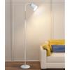ANTENLICHT Lampada da Terra Bianca 360 VILI | Piantana Moderna Lampada E27 max 60W | Lampada da Divano in metallo con altezza 159cm | Lampada Lettura per Salotto, Camera da Letto (Senza Lampadine)